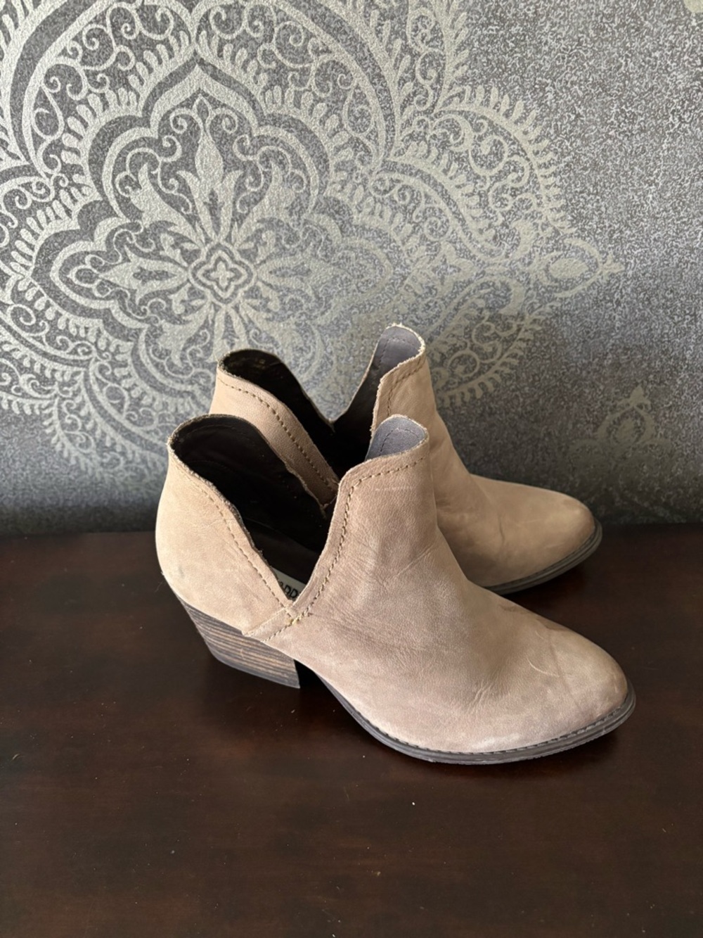 Taupe Suede Women’s Ankle Booties - Steve Madden